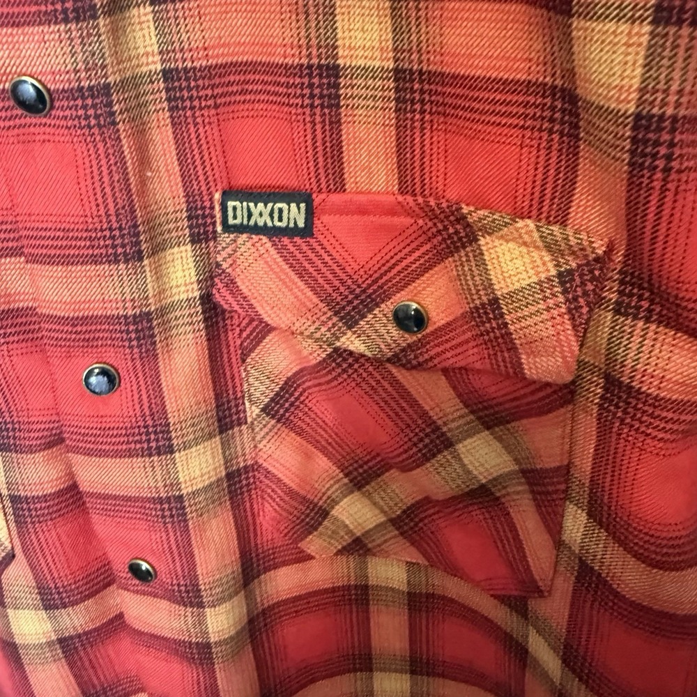 Dixxon Jarhead Red Long Sleeve Flannel Plaid Work Shirt Outdoor Mens Small - Picture 3 of 12